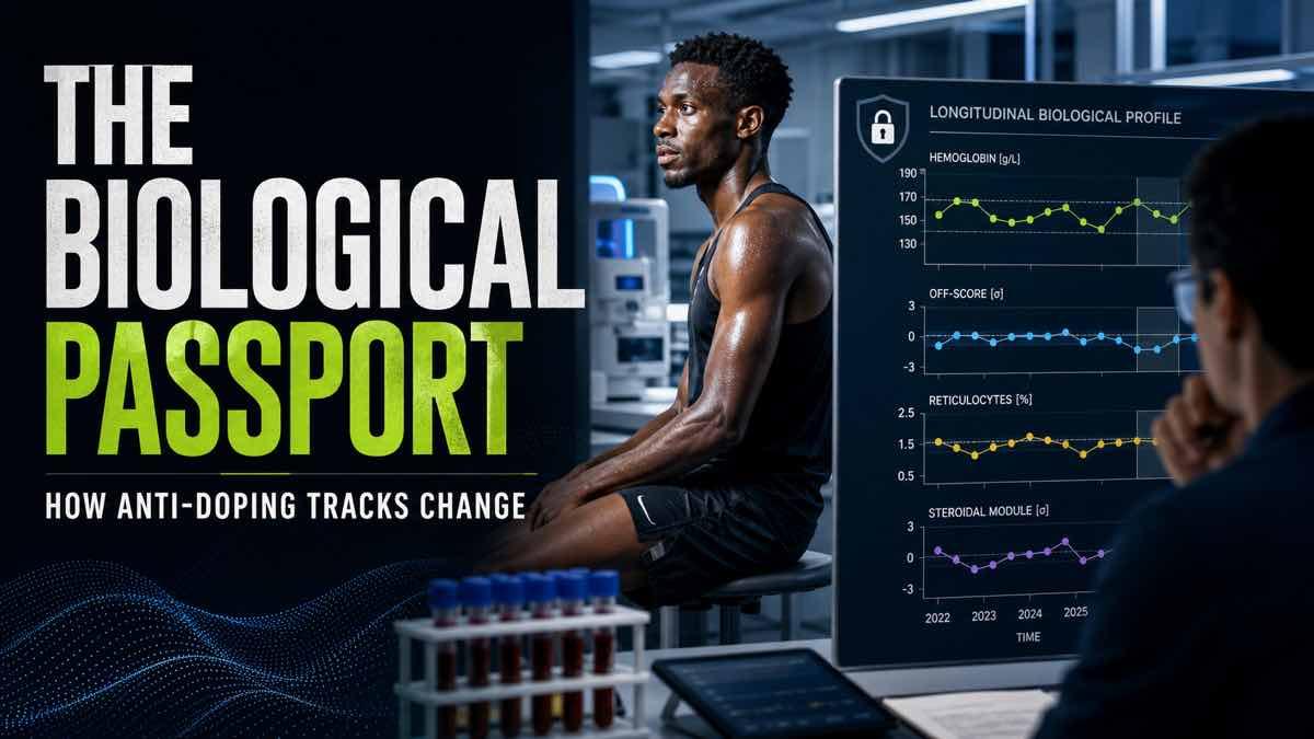Athlete biological passport displaying longitudinal blood markers used in anti-doping analysis