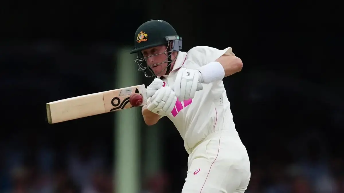 Australia batter Marnus Labuschagne playing a Test match