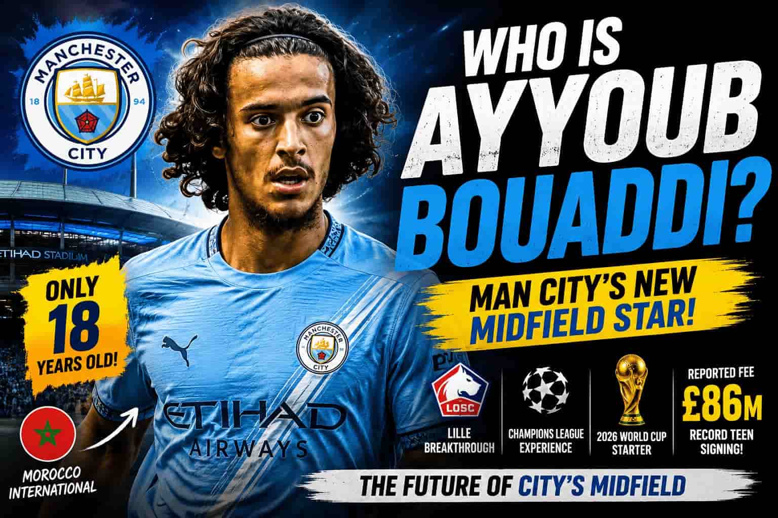 Who Is Ayyoub Bouaddi? The 18-Year-Old Morocco Star Manchester City Just Signed