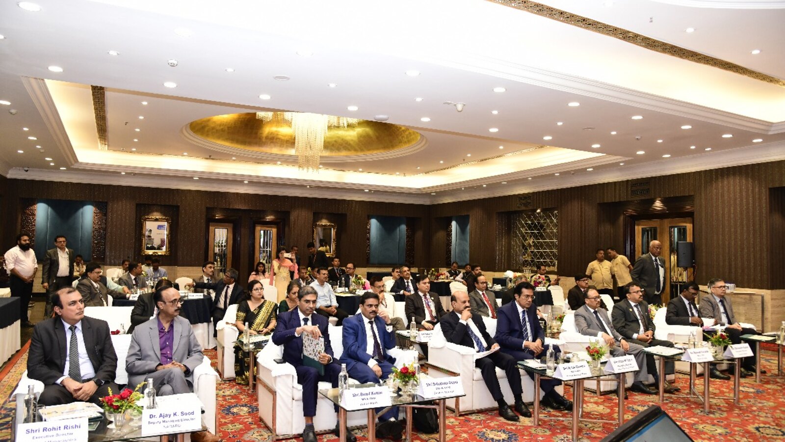 Finance Ministry officials and public sector bank executives at an official Department of Financial Services meeting