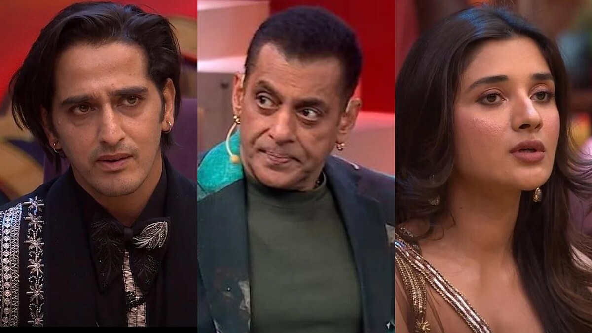 Salman Khan speaking to Qazi Touqeer and Kanika Mann during the Bigg Boss 20 Weekend Ka Vaar episode