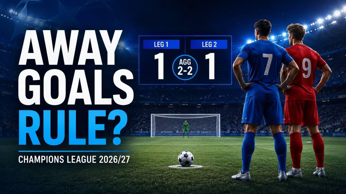 Football scoreboard explaining a level Champions League knockout tie and penalty shootout