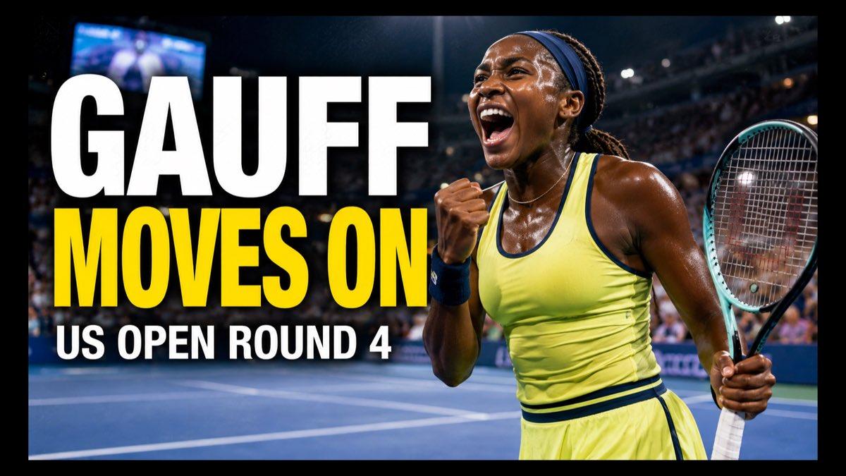 Editorial tennis player celebrating a victory under stadium lights in New York