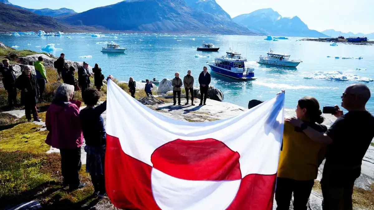 European, Danish and Greenlandic leaders visiting Greenland