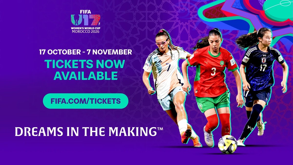 Official FIFA U-17 Women's World Cup Morocco 2026 ticket artwork