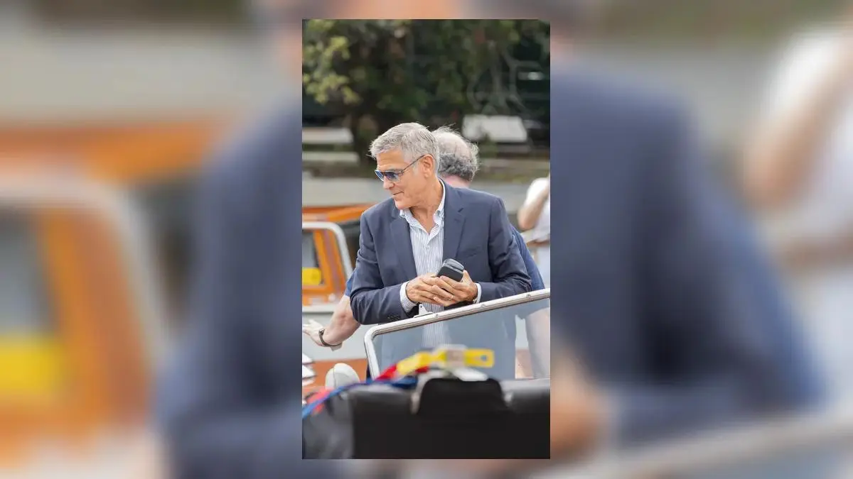 George Clooney attending the Venice Film Festival