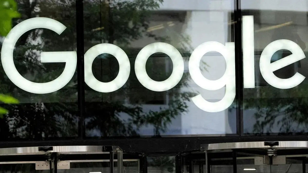 Google logo outside the company's London office