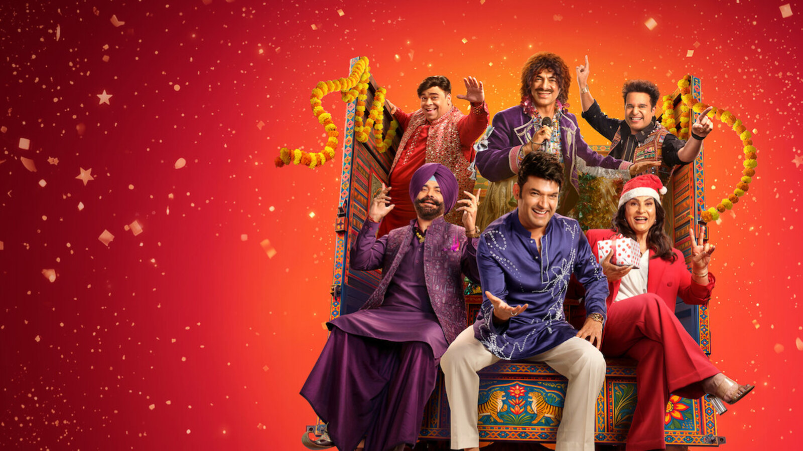 Kapil Sharma and the returning cast in Netflix's official image for The Great Indian Kapil Show