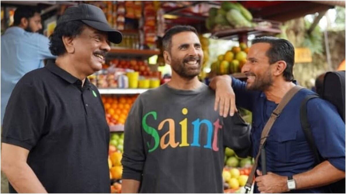 Akshay Kumar and Saif Ali Khan in promotional imagery for Haiwaan