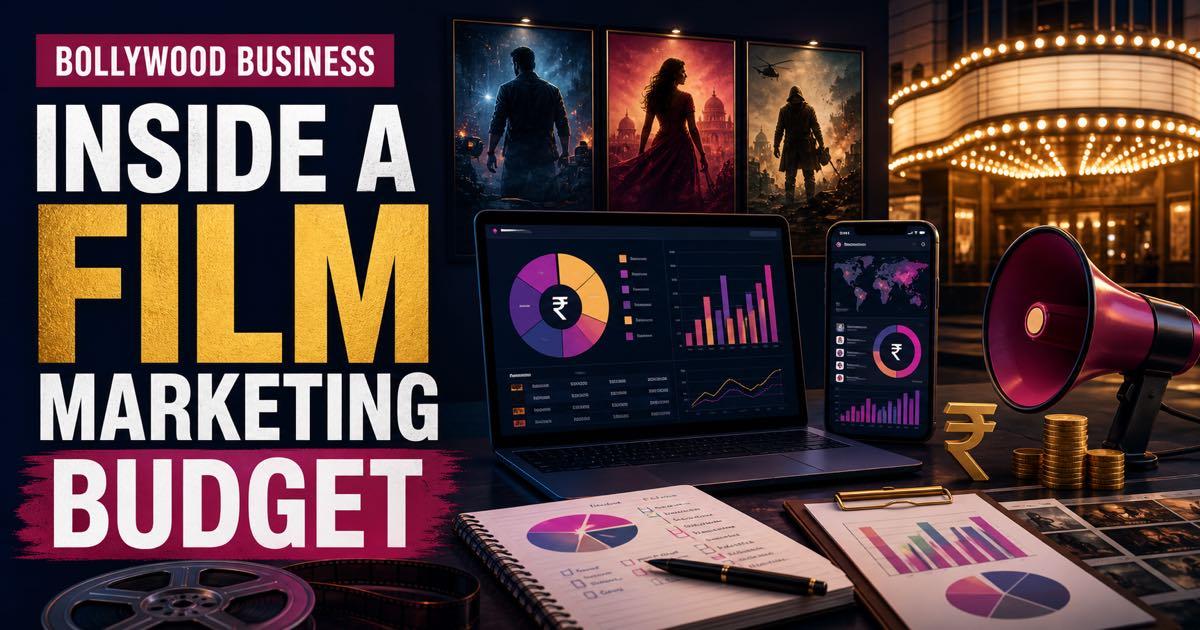 A cinema campaign dashboard illustrating a Bollywood film marketing budget