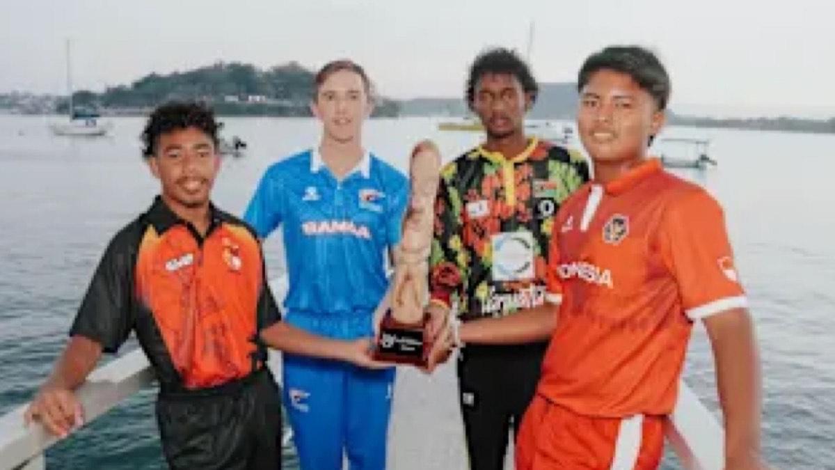 ICC Under-19 cricket tournament graphic for the Vanuatu qualifier