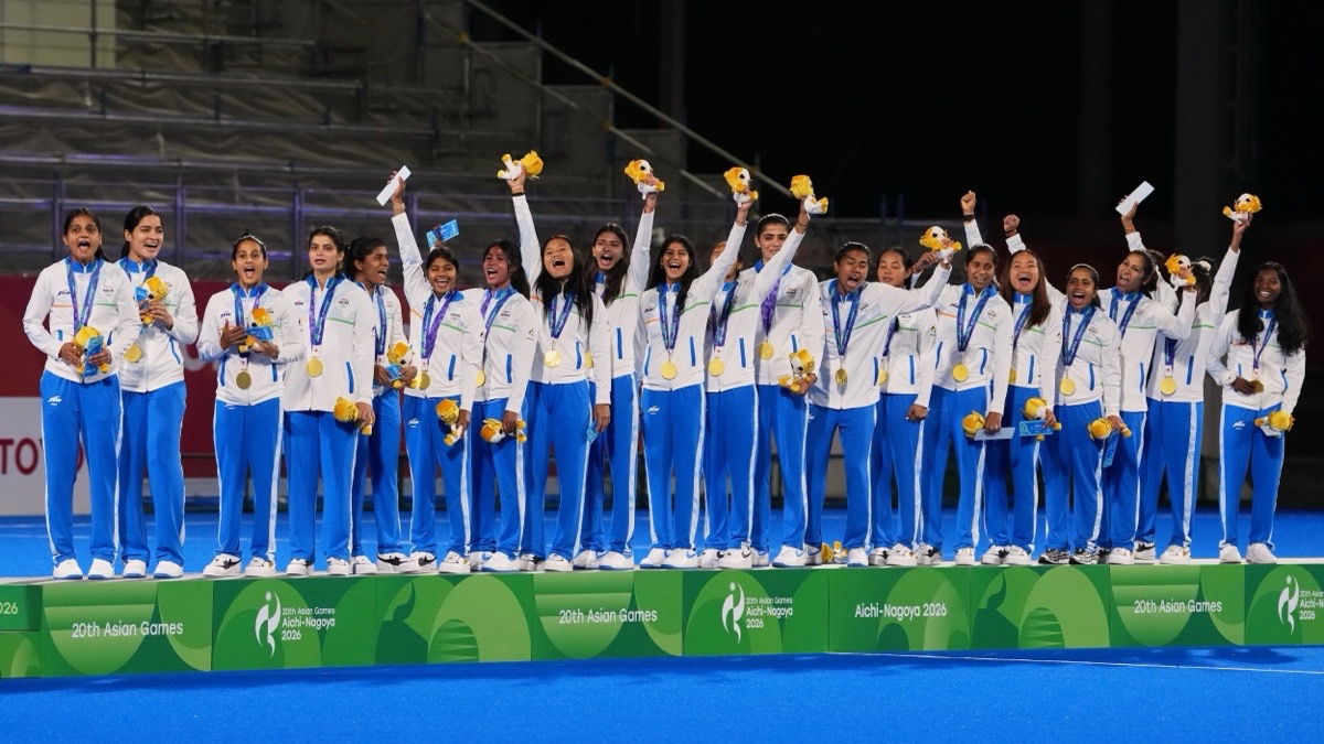 Indian athletes celebrating at the Asian Games 2026