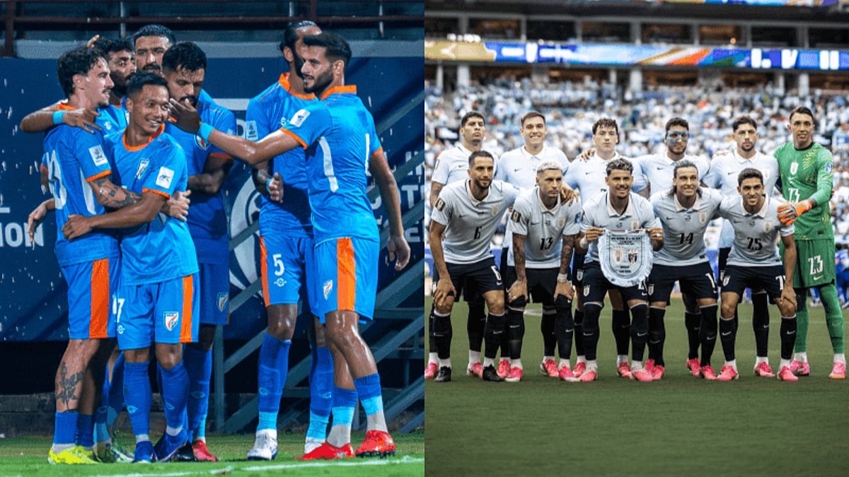 Uruguay football players training at Eden Gardens ahead of the India friendly