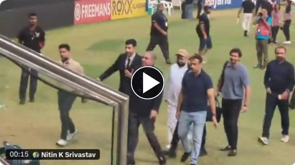 Mohsin Naqvi leaving the stadium after the Women's Asia Cup 2026 trophy presentation dispute