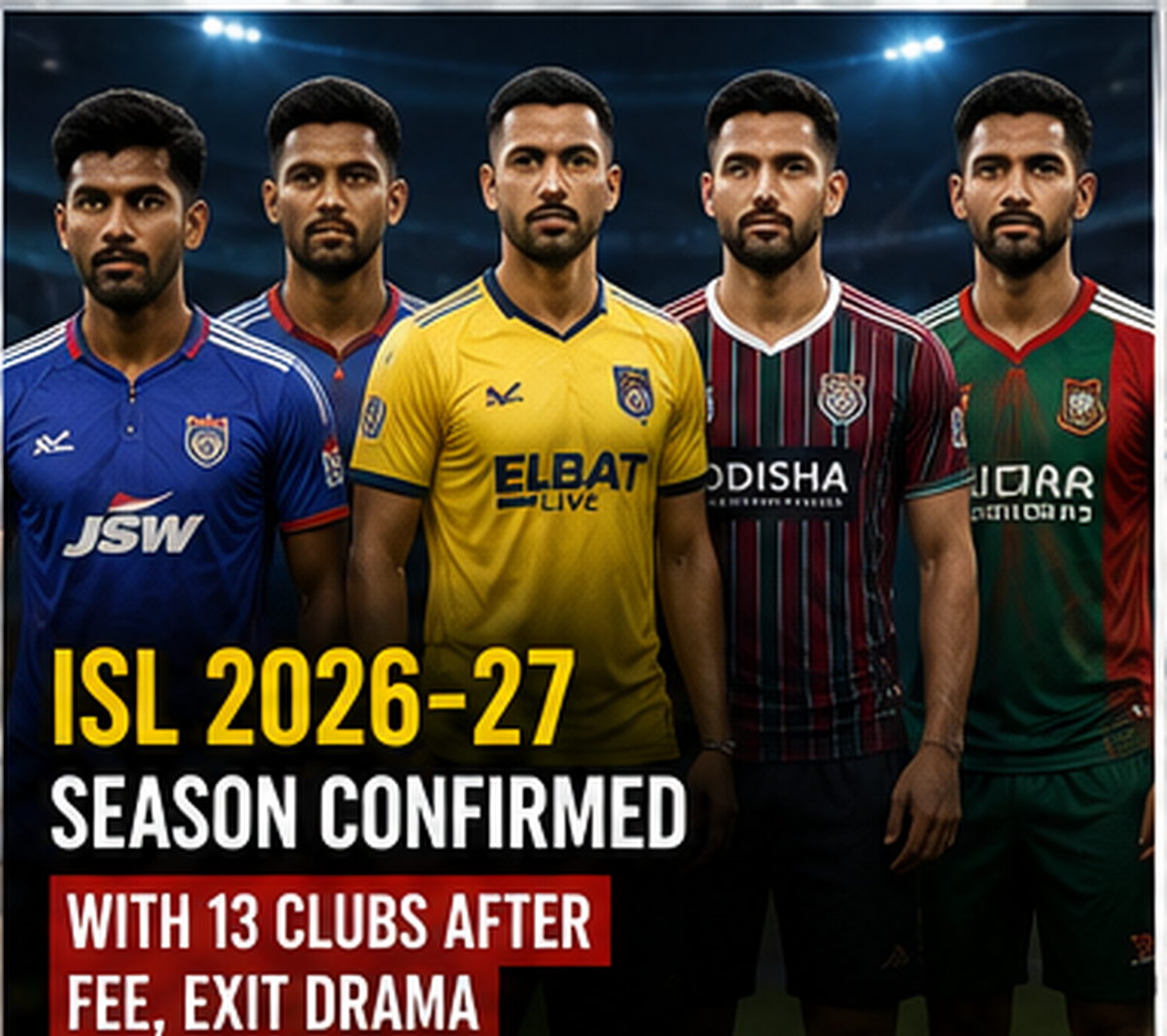 ISL 2026-27 season confirmed with 13 clubs after fee, exit drama