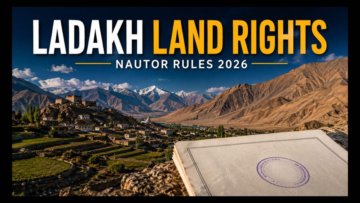 Cultivated land and mountain settlements in Ladakh