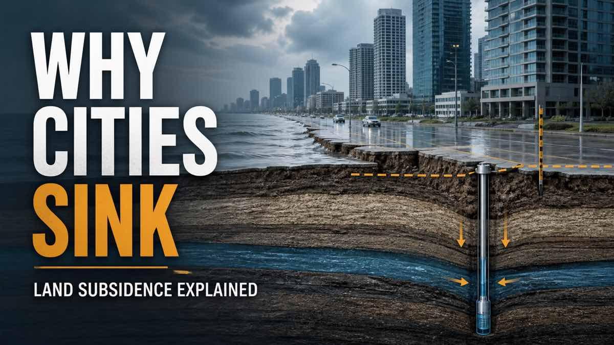 Coastal city buildings sinking as groundwater levels decline