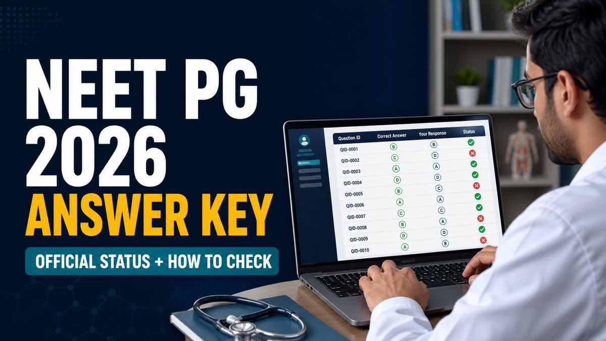 Candidate checking NEET PG 2026 question IDs, correct answers and recorded responses on a secure login screen