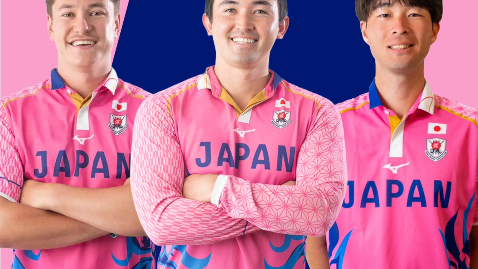 Japan men's cricket players in the official team photograph used by the Japan Cricket Association for the Nepal match