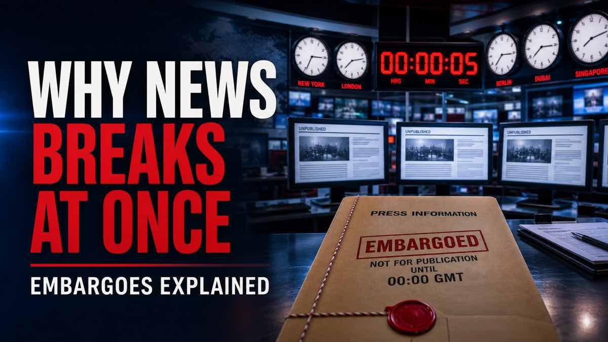 Newsroom clocks counting down to a coordinated embargo publication time