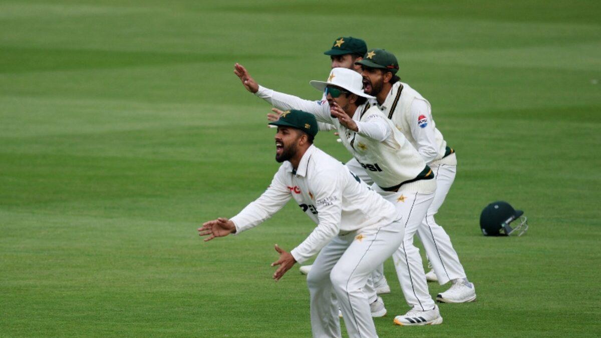Pakistan fielders during the 2026 Test series against England