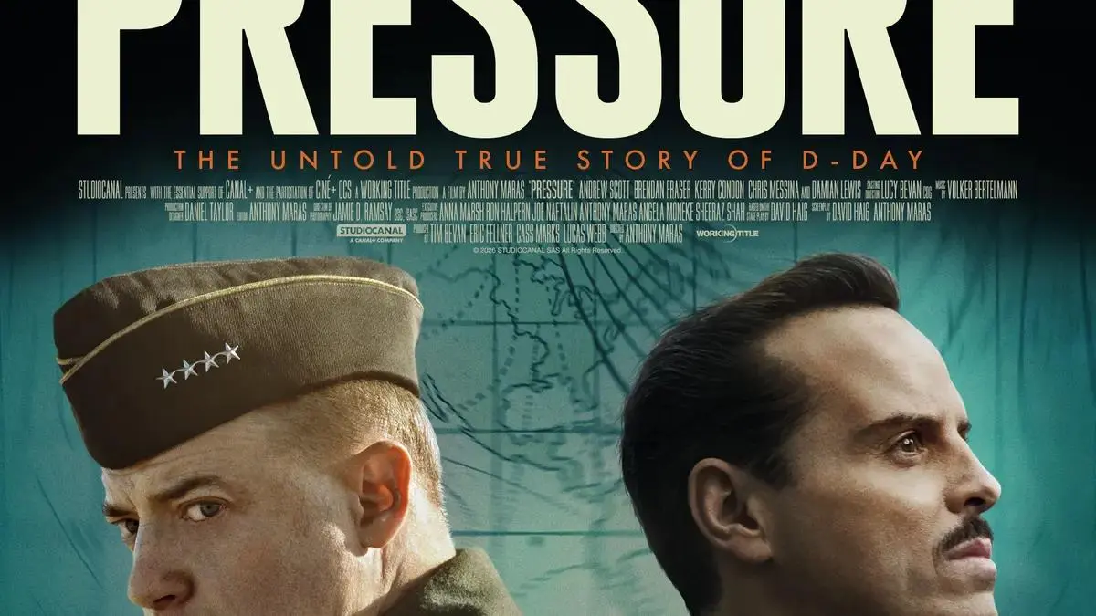 Brendan Fraser and Andrew Scott on the official poster for Pressure