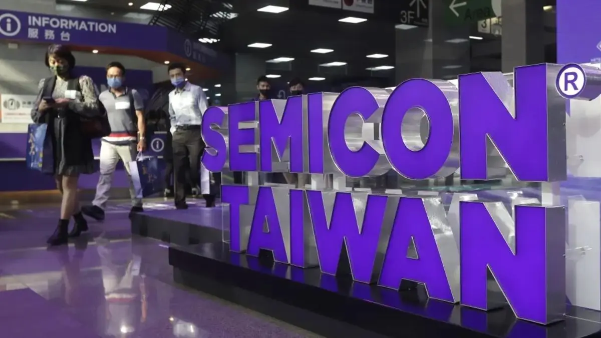 US pavilion at a semiconductor trade exhibition in Taiwan