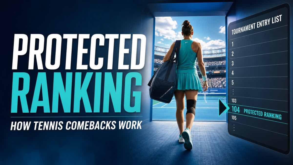 Tennis player returning from injury with a protected-ranking tournament entry