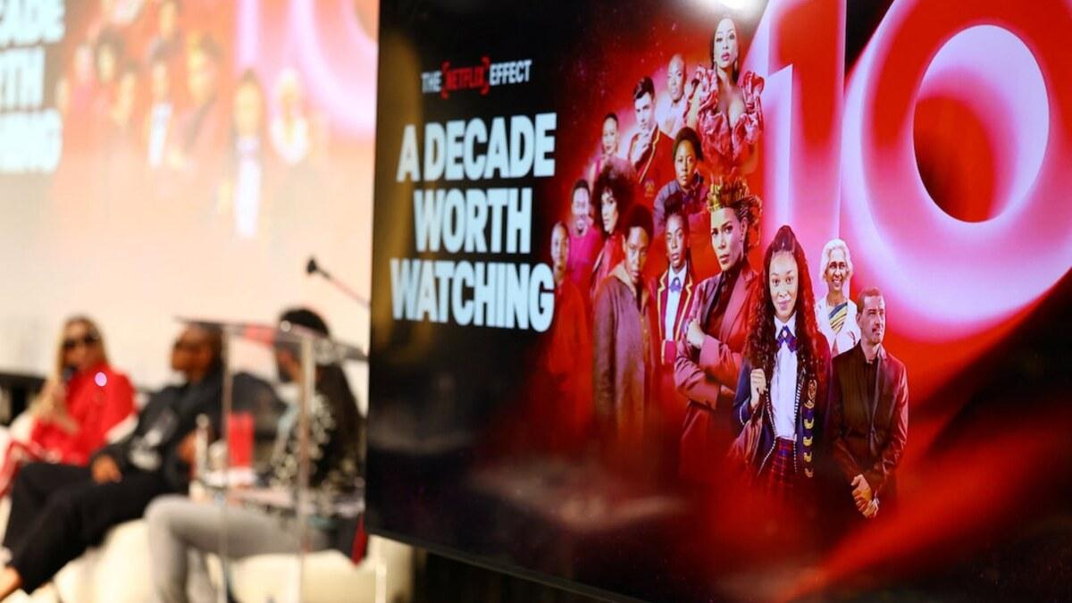 Netflix promotional display at a South African programming event in Johannesburg