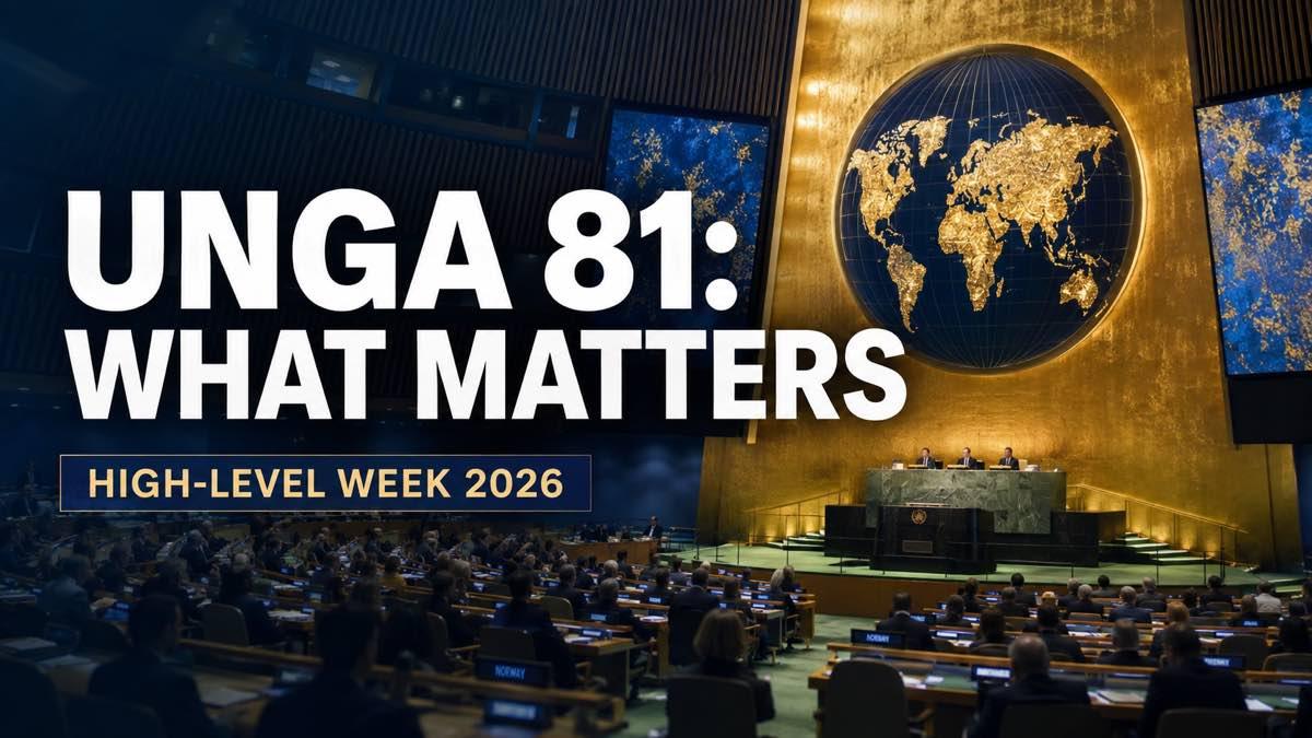 United Nations General Assembly hall prepared for UNGA 81