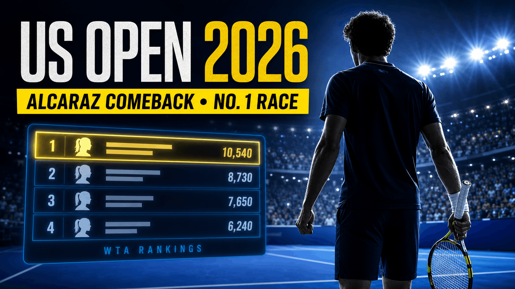Alcaraz Returns From Injury as US Open 2026 Opens With a Wide-Open No. 1 Race