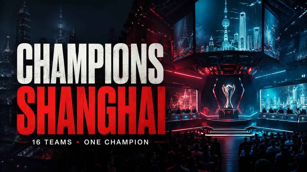 Professional esports arena prepared for Valorant Champions Shanghai 2026