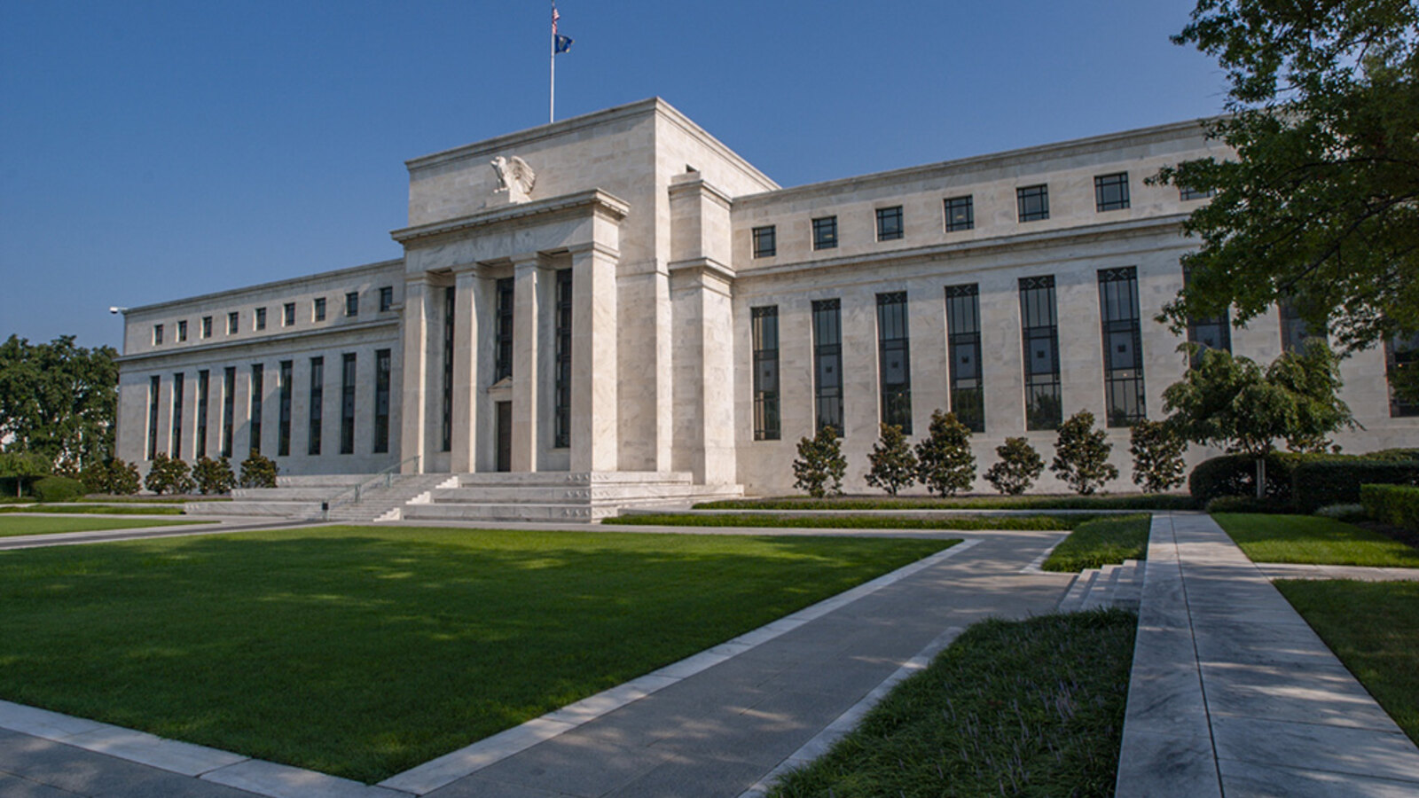 The United States Federal Reserve Board building in Washington in an official Federal Reserve photograph