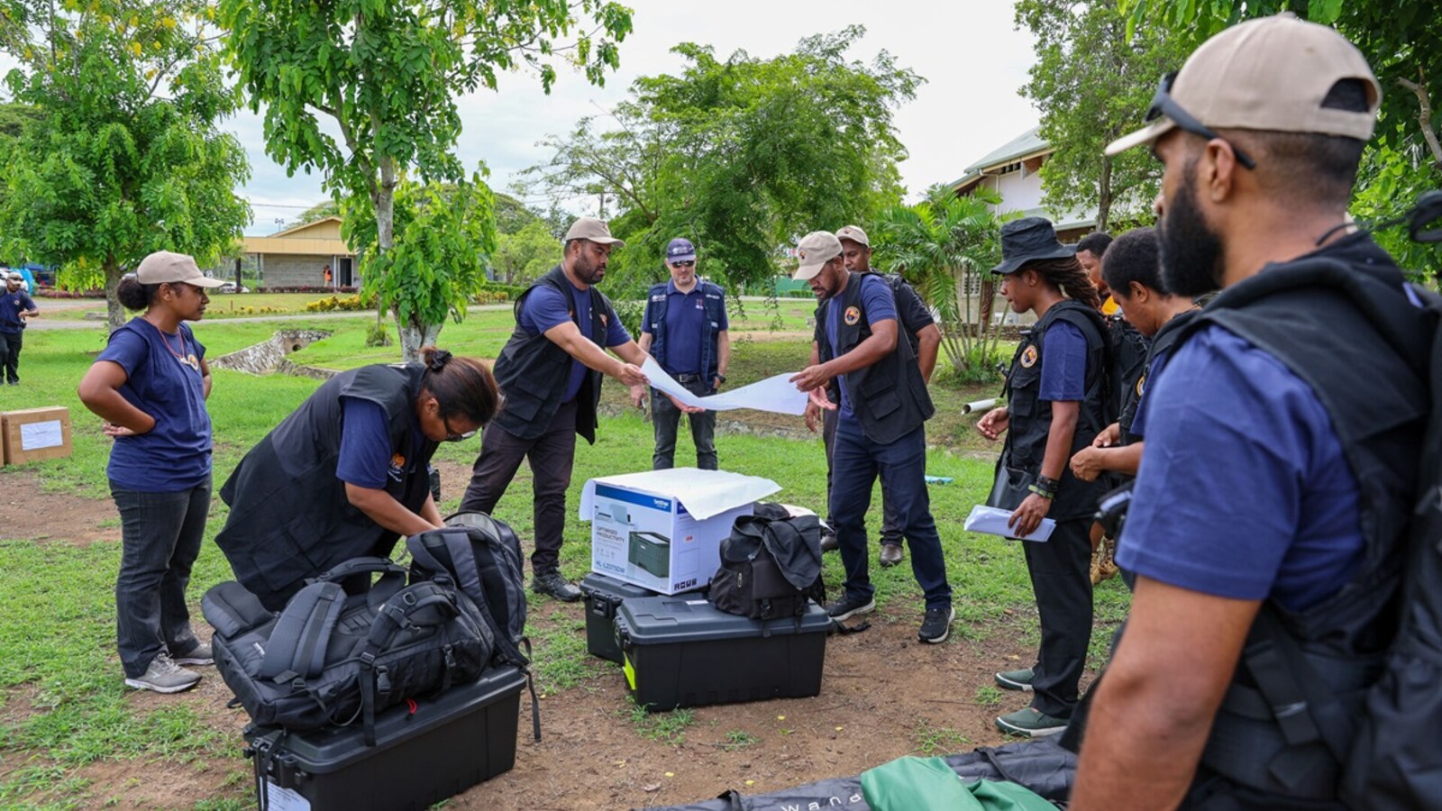 Papua New Guinea Emergency Medical Team members taking part in an official WHO emergency simulation exercise