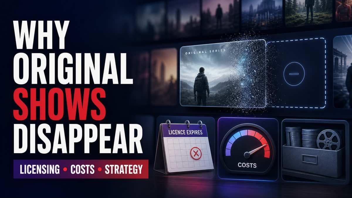 A streaming library removing an original series from its catalogue